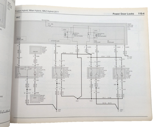 2011 Ford Fusion HYBRID Mercury Milan HYBRID Lincoln MKZ Wiring Diagram Manual - Picture 5 of 6