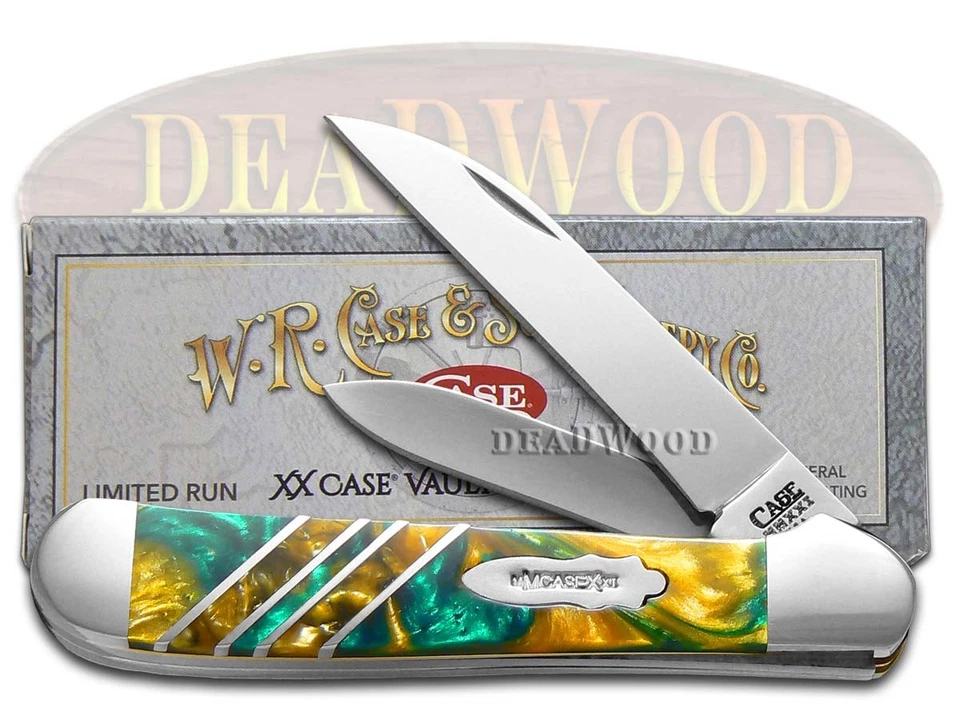 Cuchillo de bolsillo Case xx Vault Copperhead Cat's Eye y 24K Corelon 9249W-CE24K Foto 4 de 4