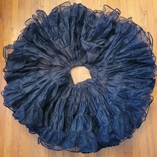 Malco Modes S Crinoline Petticoat Black Tulle Tiers 575 Vintage Rockabilly Skirt