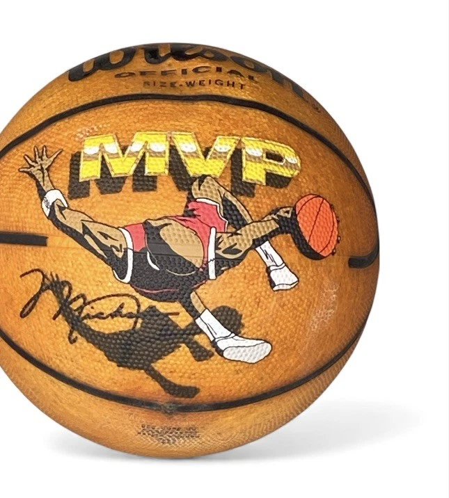 Baloncesto autógrafo Michael Jordan Wilson MVP original vintage de los años 90 Foto 2 de 4