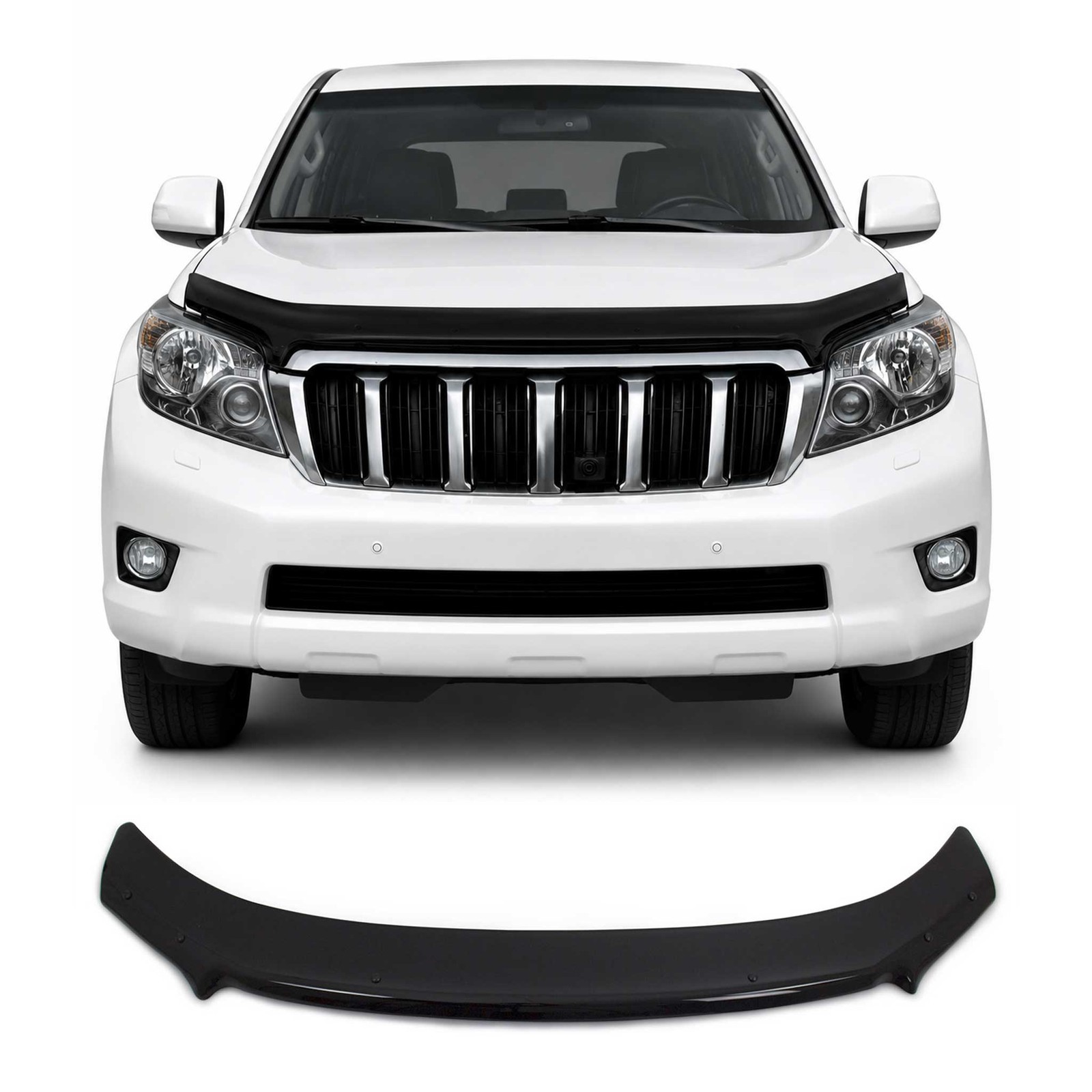 Déflecteur de capot noir pour road trip en Land Cruiser Prado 2013-2017