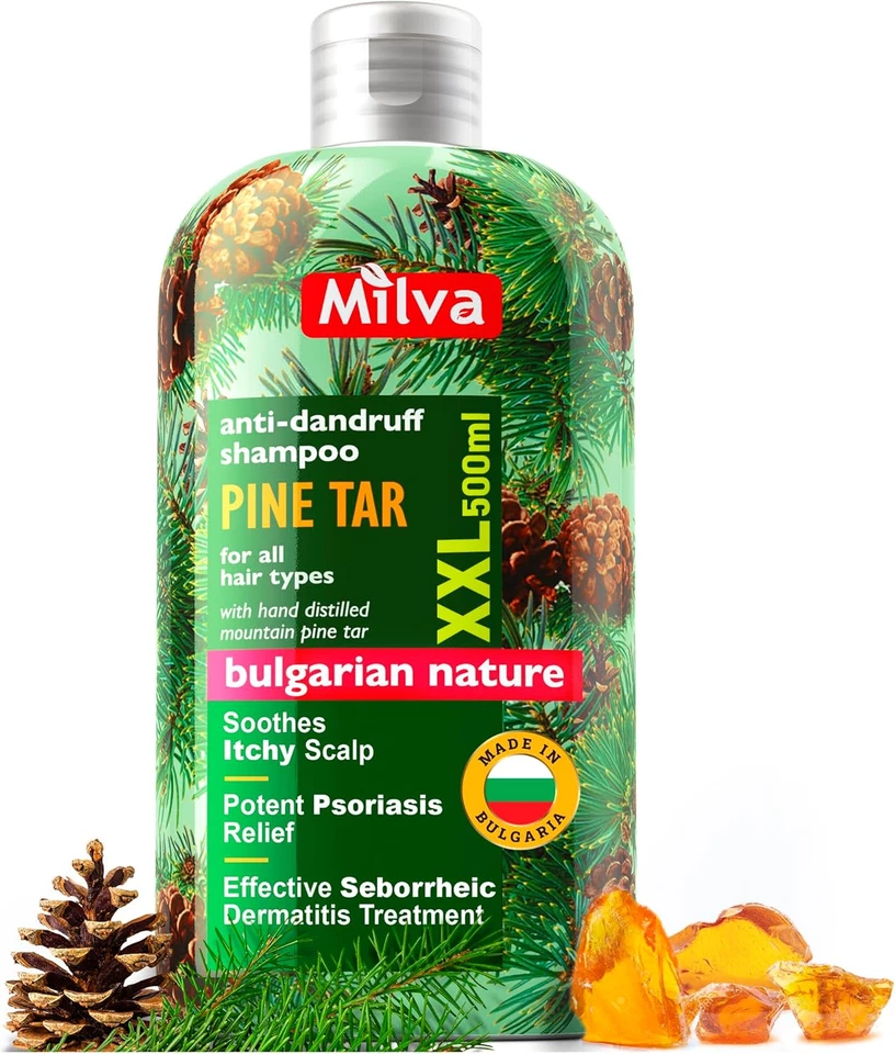 Milva Pinienteer Shampoo 500 ml Anti-Schuppen & Schuppenflechte Behandlung für juckende Kopfhaut - Bild 3 von 4
