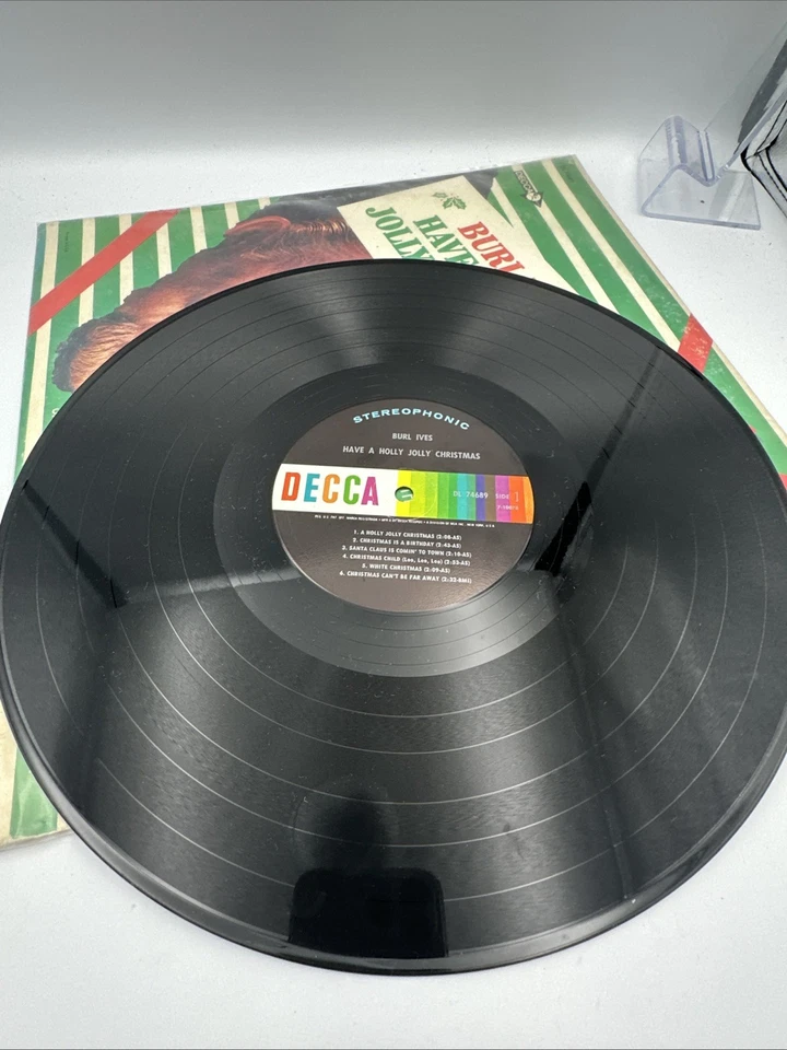 Burl Ives Have A Holly Jolly Christmas Holiday LP Vinyl Record MCA Decca - Image 4 of 4