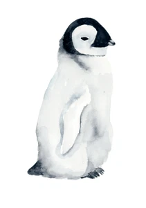 Baby Penguin Self Adhesive Vinyl Sticker