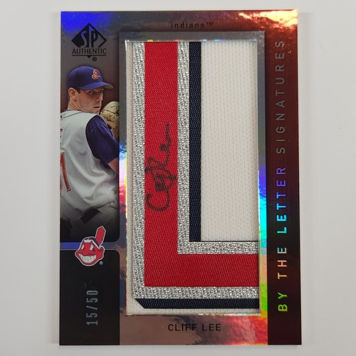Cliff Lee 2007 UD SP Authentic By The Letter L Signatures Auto Patch /50 Indians