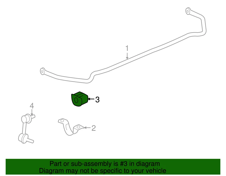 Genuine GM Rear Suspension Stabilizer Shaft Insulator 25758596 - Image 4 of 4