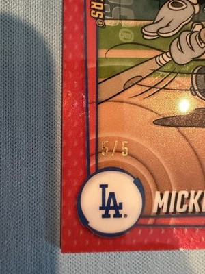 2025 Topps Chrome Disney Mickey Mouse MLB Refractor Los Angeles