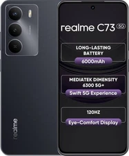 realme C73 5G (Black, 128 GB 4 GB RAM)Dimensity 6300 Processor Unlocked Phone.
