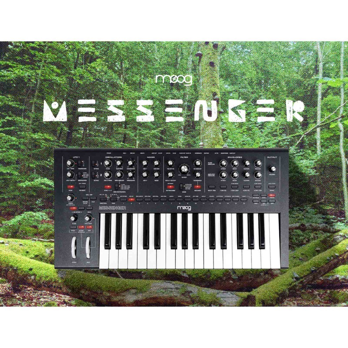 Moog MESSENGER Monophonic Recording Keyboard Synthesizer w Hard