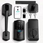 Built-in WiFi Smart Lock with Handle Set - Firstriver Fingerprint Black