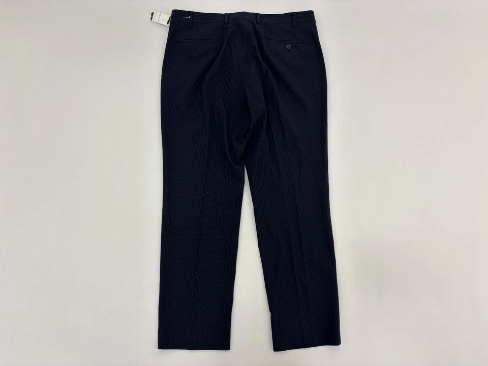 Chaps Performance Series Mens Suit Pants Navy Striped Classic Stretch 36x30 NWT - Image 3 of 4