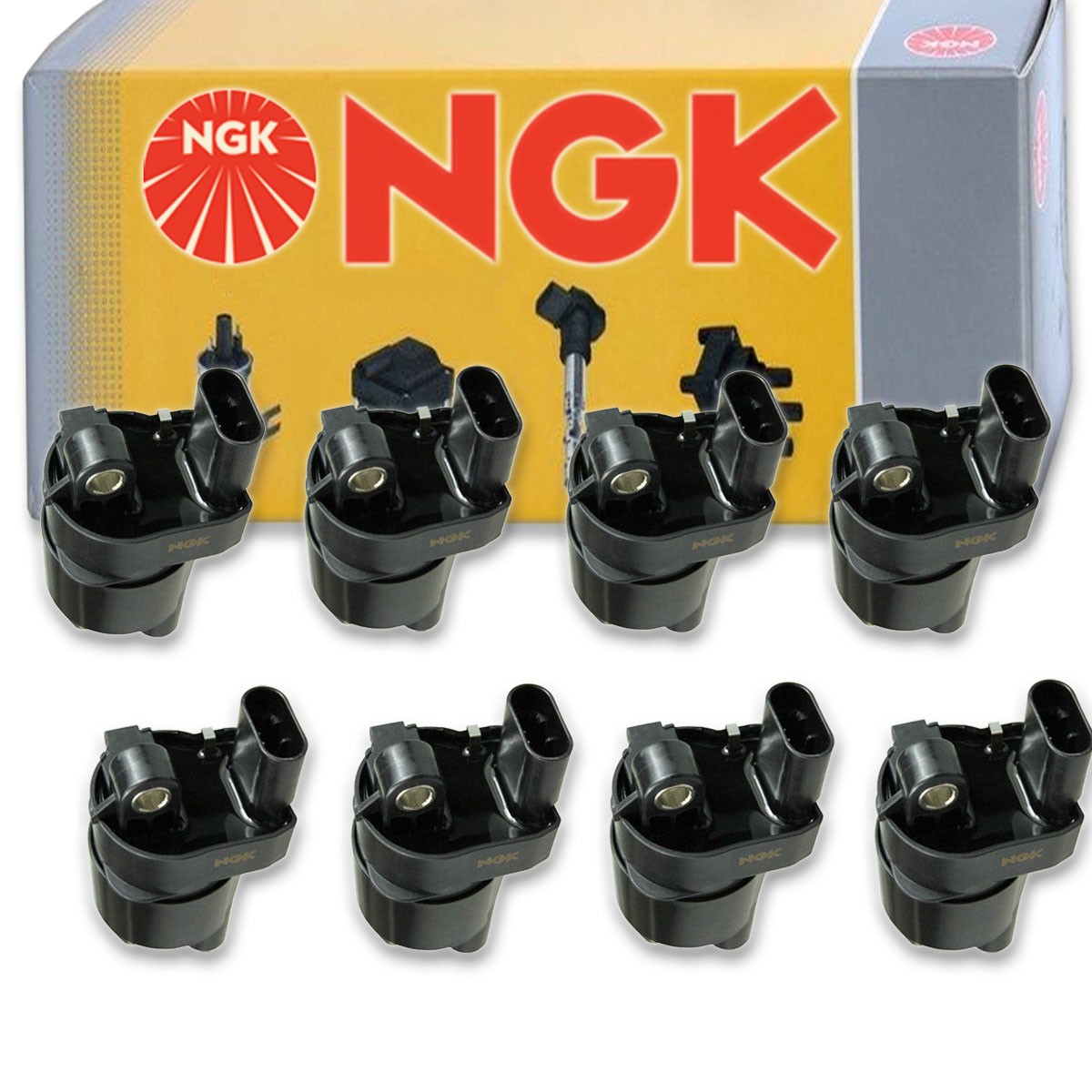 8 pcs NGK Ignition Coil for 2005-2006 Chevrolet SSR 6.0L V8 - Spark Plug xt