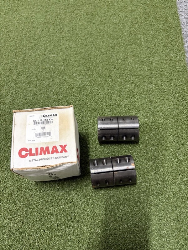 2 Pack - Climax Shaft Collar 1 1/8”x 1 1/8” Split I’d With Keyway Cc-112-112-kw
