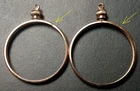 Lot of 2 Gold-Tone Half Dollar 30.6mm Coin Bezel Dinged Mounting Holder Pendant