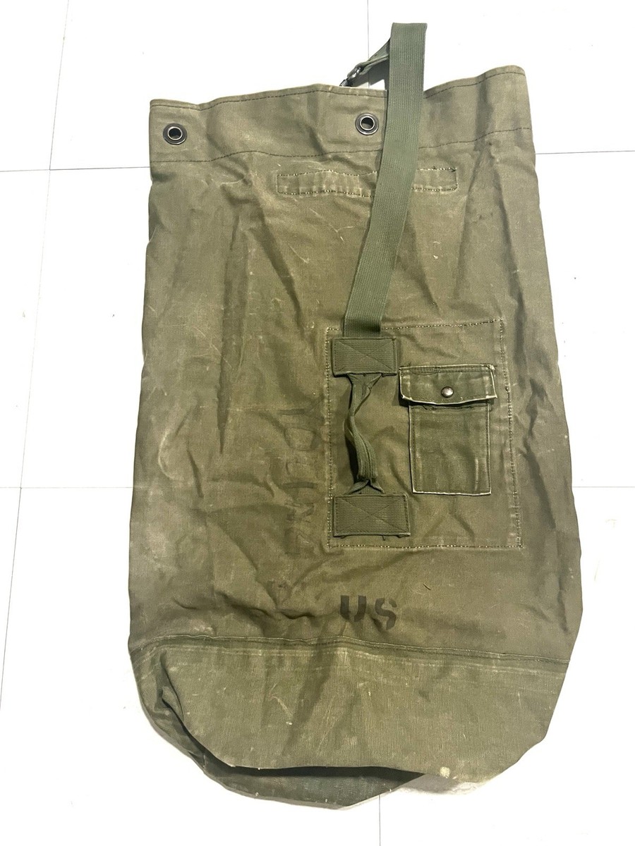 バッグ 60s Us Army Canvas Duffel Bag Vintage Vintage US Military Olive Green Canvas Duffel Bag Army GI Sea Bag