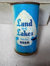 Land of Lakes  Chicago Ill  flat top beer can , EMPTY