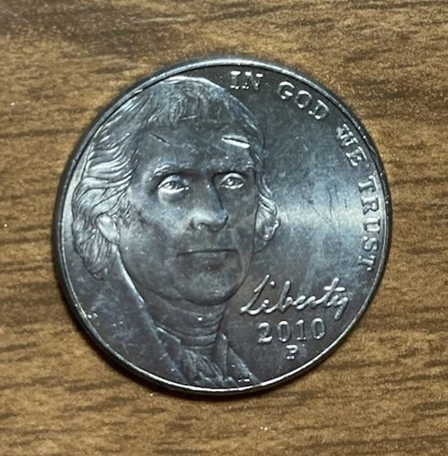 2010-P Jefferson Nickel — photo from the most recent tracked eBay sale