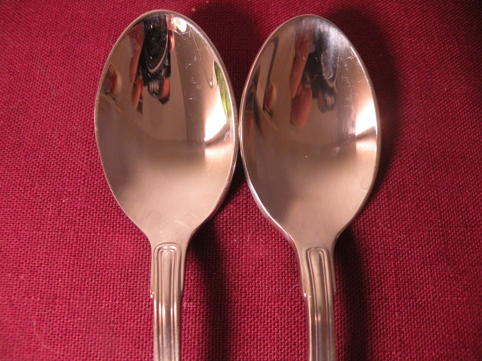 2 Teaspoons Towle HAMILTON Germany 18/8 Stainless Flatware Satin Handle 6 1/4" B - Image 2 of 4