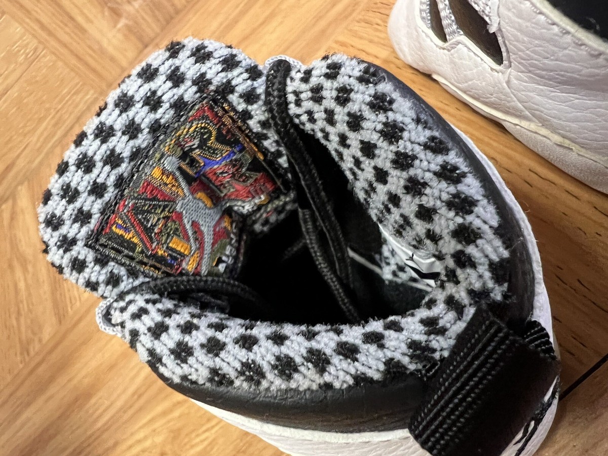 RARE🔥 Nike Air Jordan 10 X Retro White Black Steel Gray Sz 4C