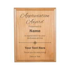Personalized Appreciation Award Wood Wall Plaque, Custom Text Gift for Men Women