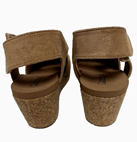 Corkys Case Closed Wedge Camel Faux Suede Close Toe10-0150CMSD New in Box Sz 11M - Picture 4 of 4