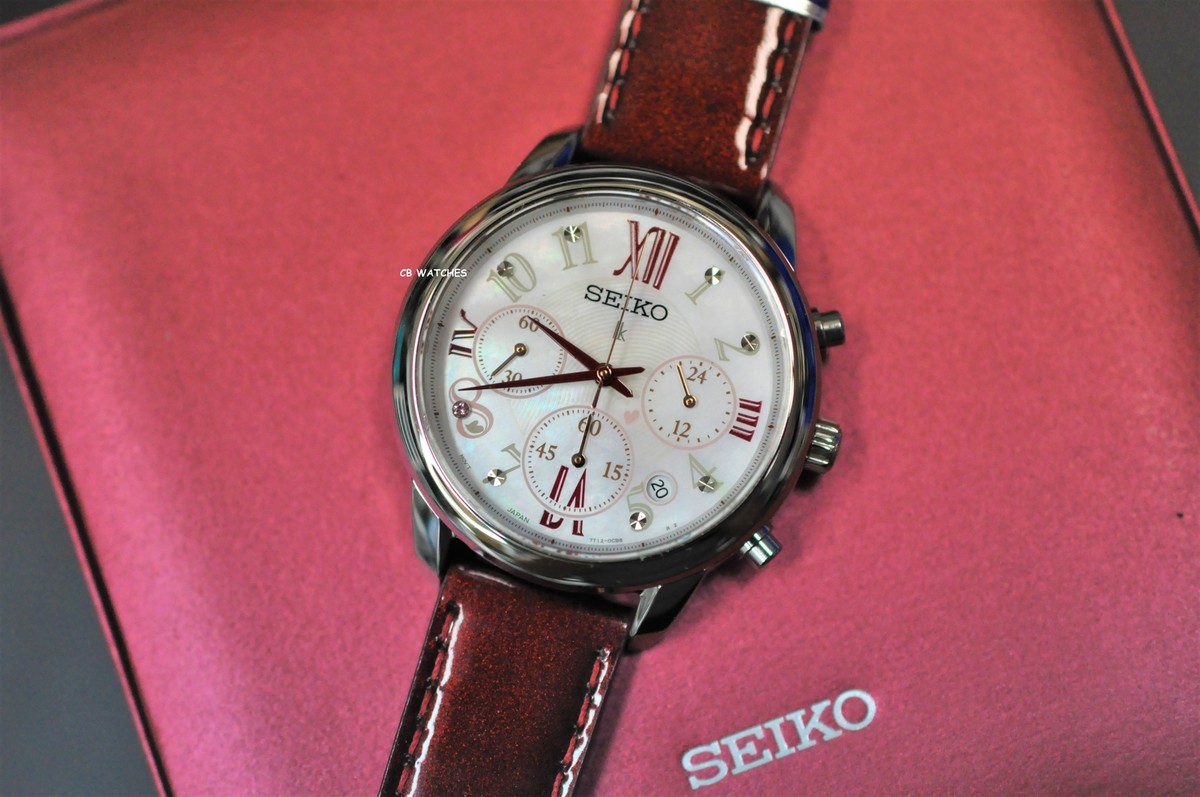 Seiko Lukia SRWZ81P1 Quartz Chronograph Sapphire Red Limited 700