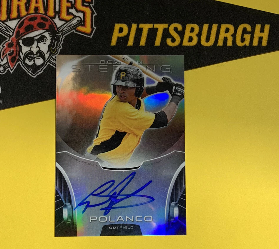 Bowman Sterling Gregory Polanco RC 2013 refractor automático #/150 autógrafo como nuevo Foto 2 de 4