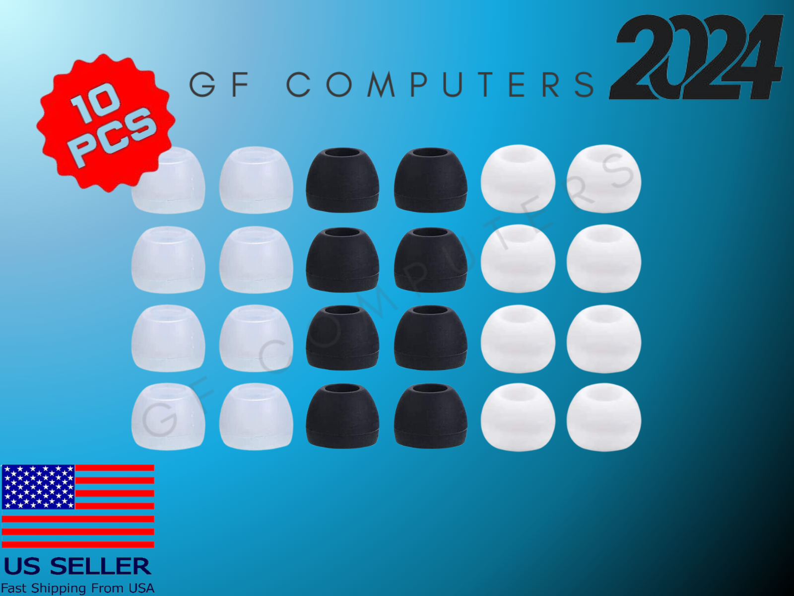 10 Silicone MED Cushion Earbud Ear Tips for Bose SoundSport Headphones