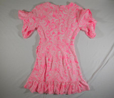 Lilly Pulitzer Womens 00 Darlah Stretch Dress Pink Ruffle Trims Lined