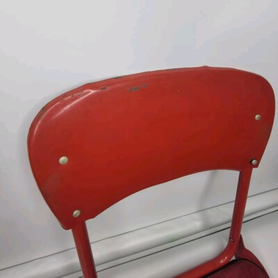Lot De 2 Sièges Pliables Vintage - Rouge Et Vert - Pour Bateau, Stade, Canoë