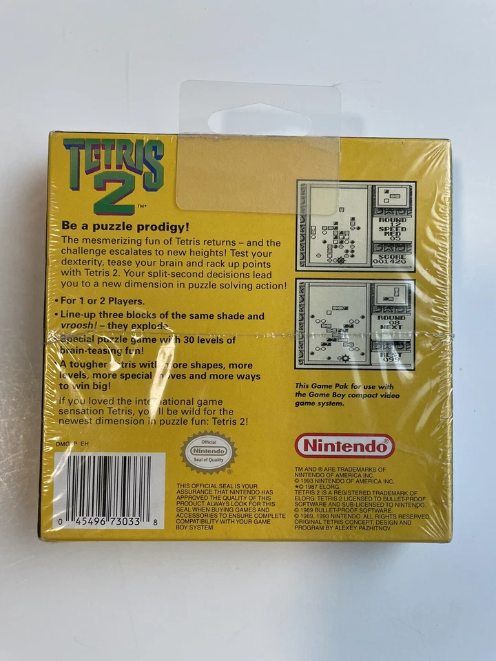 Tetris 2 (Nintendo Game Boy, 1993) NEW Factory Sealed With Hangtab - Image 2 of 4