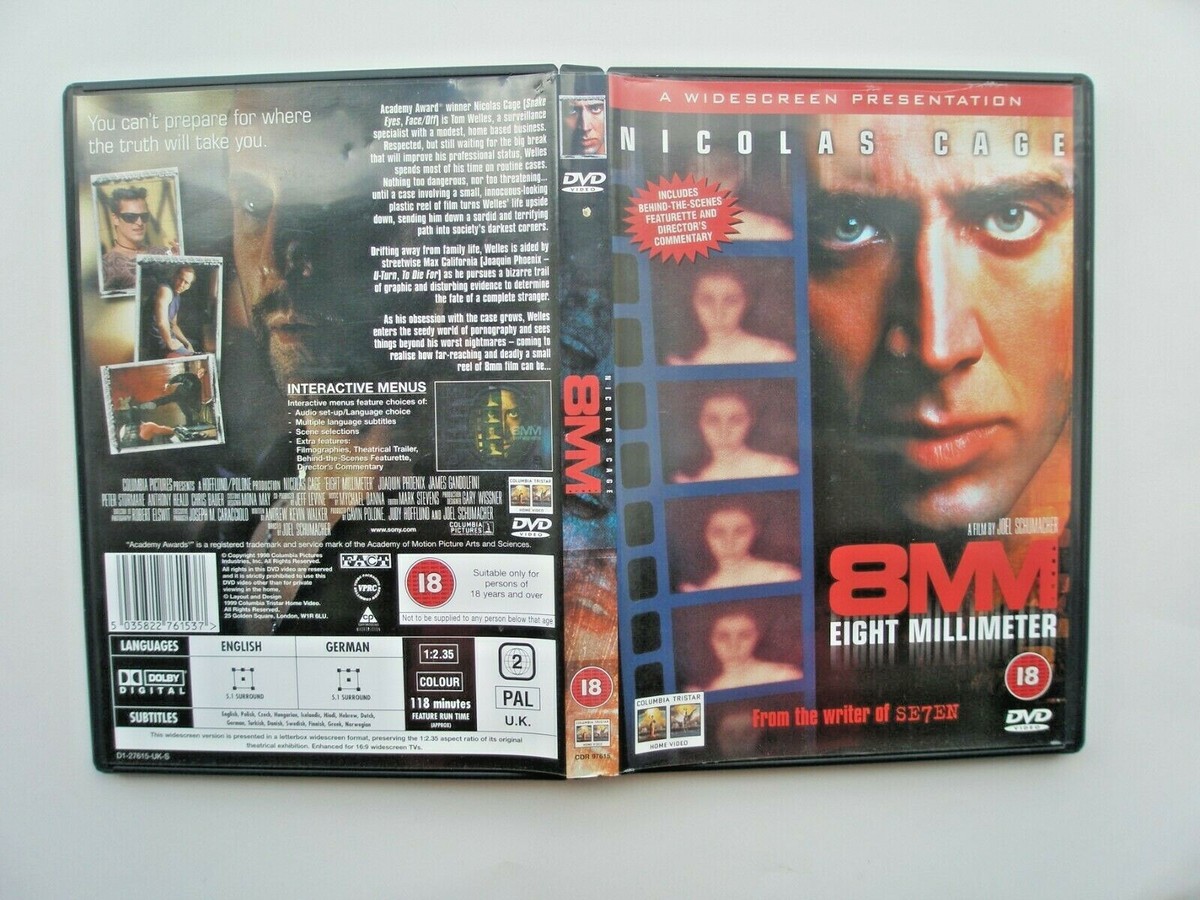 8MM EIGHT MILLIMETER DVD STARRING NICOLAS CAGE | eBay UK