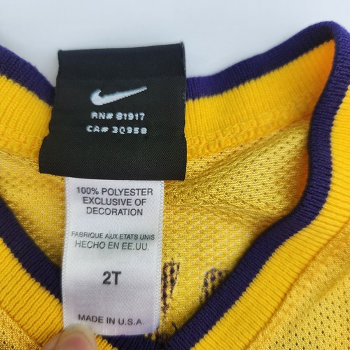 De colección NBA LA Lakers Kobe Bryant #8 Nike Bebé Niño Talla 2T Hecho en EE. UU. Y2K - Imagen 6 de 8