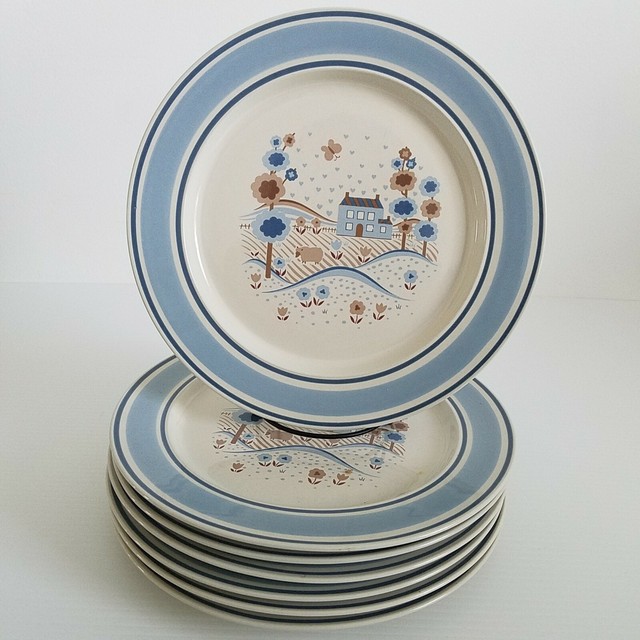 Stoneware Hearthside Primitif 10 5/8" Dinner Plates Museum Collection Japan (7) eBay