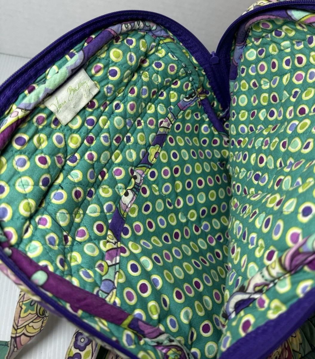 Vera Bradley Heather Paisley Backpack Teal Maroon Purple 