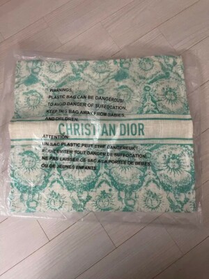 Christian Dior Riviera Eco Bag White Mint 37x41x13cm Handle 55cm