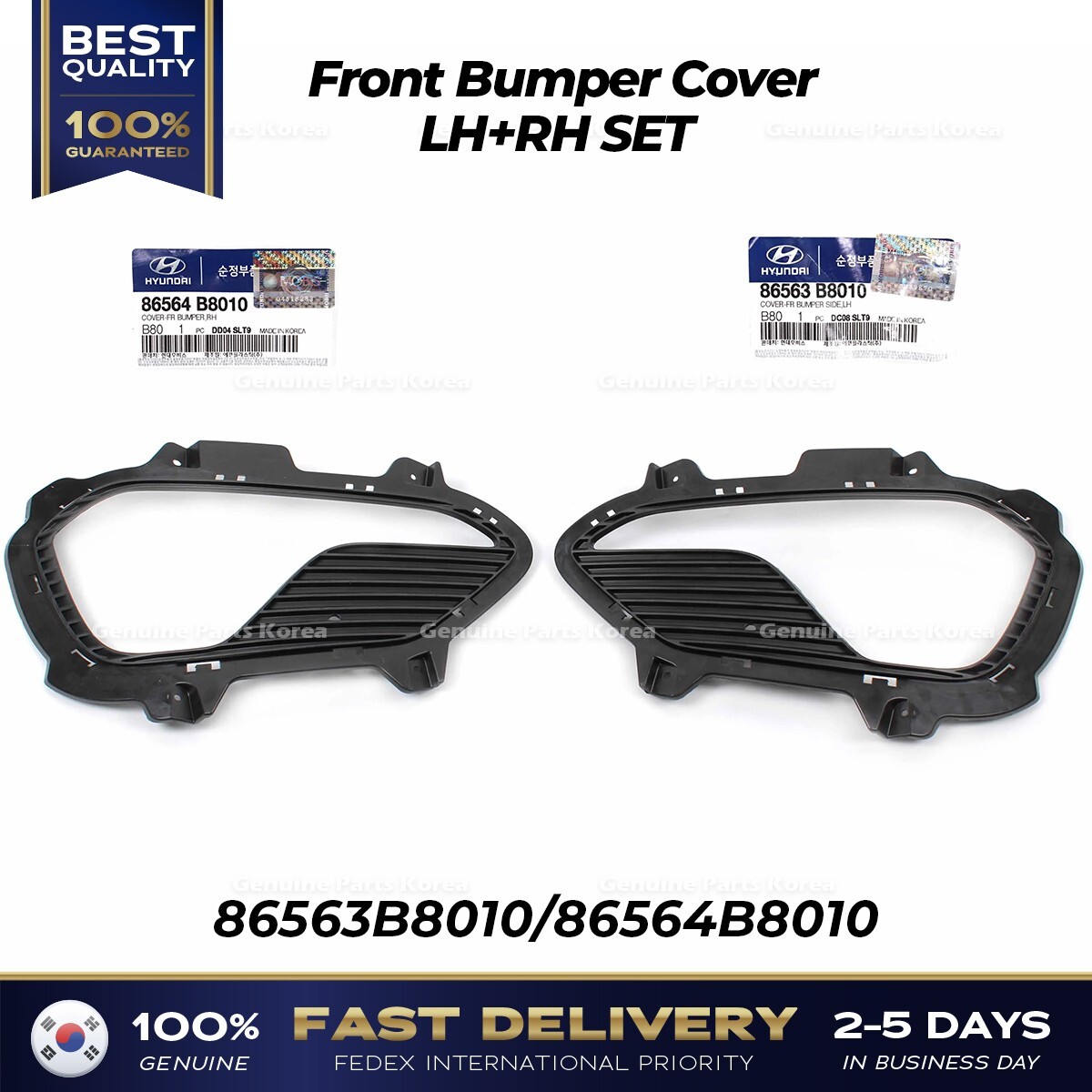 ⭐Genuine⭐ Front Bumper Cover LH RH SET 86563B8010 86564B8010 for