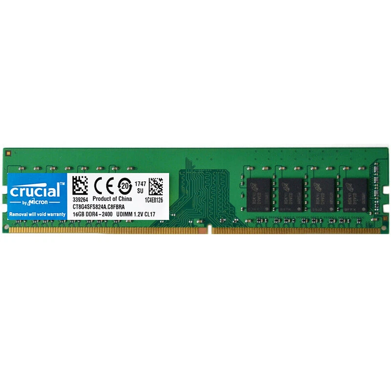 Crucial DDR4 32GB 2X16GB 2400 Mhz  PC4-19200 288pins Desktop Memory Dimm Ram - Image 2 of 4
