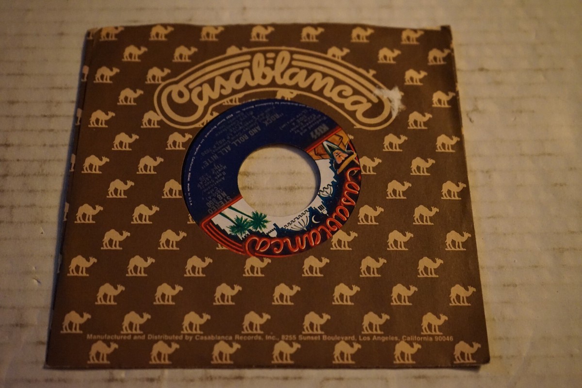 Kiss 45 Rock And Roll All Nite 1975 Casablanca Records W/ Sleeve