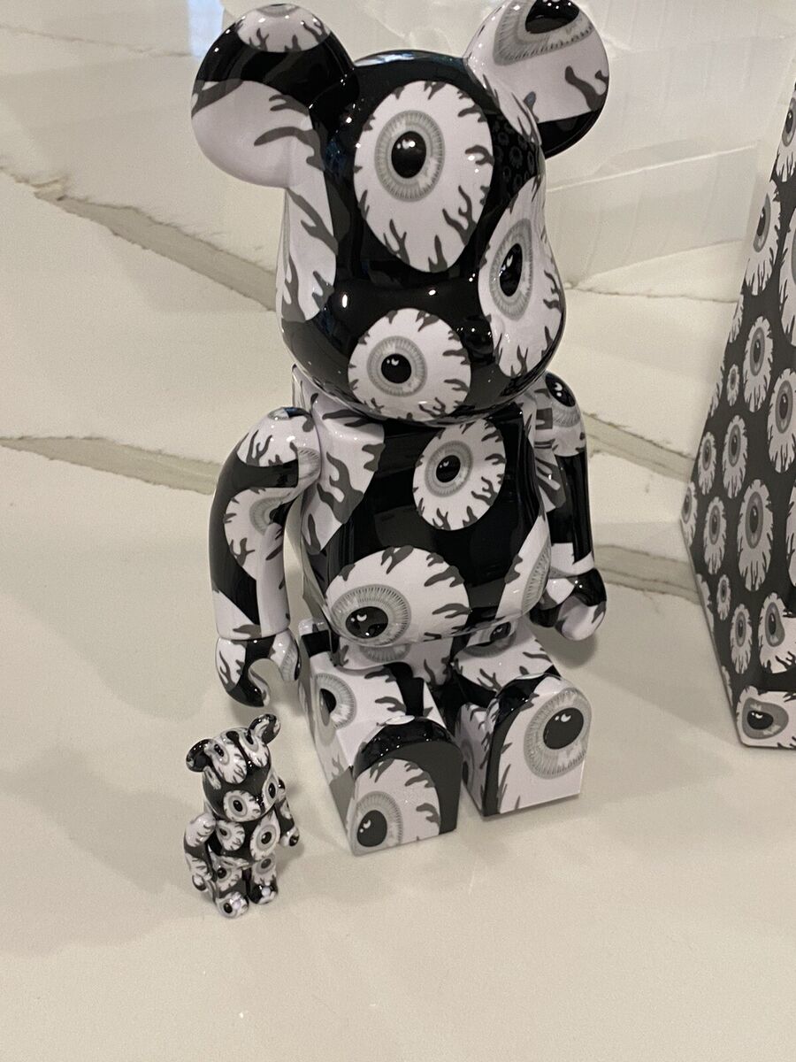 BE@RBRICK Mishka monochromatic 100&400%-