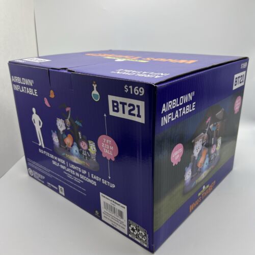 Halloween Gigante BT21 Soffiato Illuminato Giardino Gonfiabile Larghezza 8,5 Ft Nuovo - Foto 3 di 6