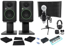 Mackie Studio Recording Kit w/CR3.5 Monitors+Interface+Controller+Mic+Headphones