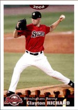 2008 Birmingham Barons Grandstand #20 Clayton Richard Lafayette Indiana IN Card