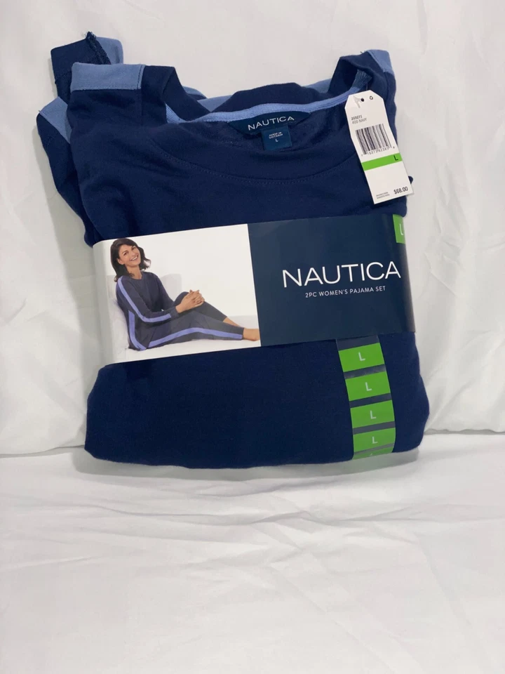 Conjunto de pijama para mujer Nautica 2 piezas azul marino Foto 4 de 4