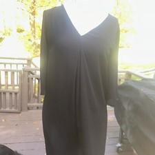 DR2 Black Shift Crisscross Back Lined Dress Size Small