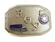 Vintage ROY I.B. OF T.C.W. & H. OF A. Belt Buckle By HOOK FAST 32217