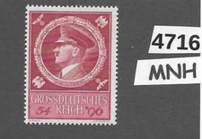 MNH stamp Sc B271 / Adolf Hitler 1944 55th Birthday / Third Reich era   #4716