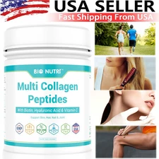Multi Collagen Peptides Powder, 16 Oz - Hydrolyzed Protein Peptides, Unflavored