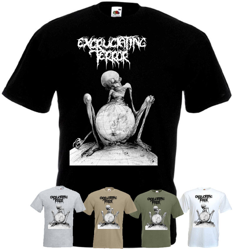 Excruciating Terror v15 t-shirt hardcore punk olive black white