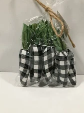 NEW BUFFALO CHECK PLAID 6" BOWL VASE FILLER SCATTER CARROTS X 8 FREE SHIP